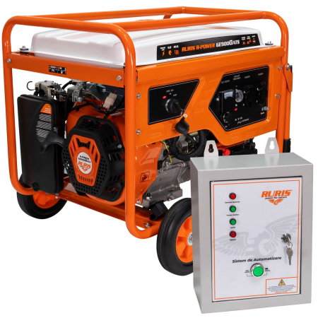 Generatoare de uz general - Generator curent RURIS R-Power GE9000 ATS monofazat 7,5 kw, benzina, pornire electrica, cu automatizare