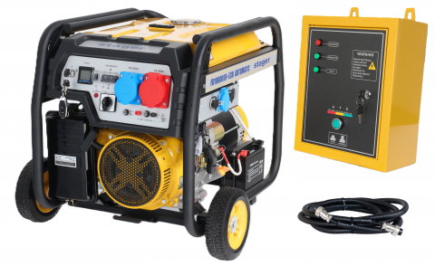 Generator open frame Stager FD 10000ER/E3R+ATS 230V 8.5 kW, monofazat si trifazat, benzina, automatizare monofazata