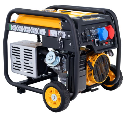 Generatoare de uz general - Generator open frame Stager FD 10000ER-E3R Automatic, 8.5 kW, monofazat si trifazat, benzina, pornire electrica, bobinaj cupru 100%, telecomanda, conector ATS si conector invertor solar