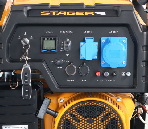 Generator open frame Stager FD 6500ER Automatic G2 5160026500 5.5 kW, monofazat, benzina, pornire electrica, bobinaj cupru 100%, telecomanda, conector ATS, conector invertor solar [2]