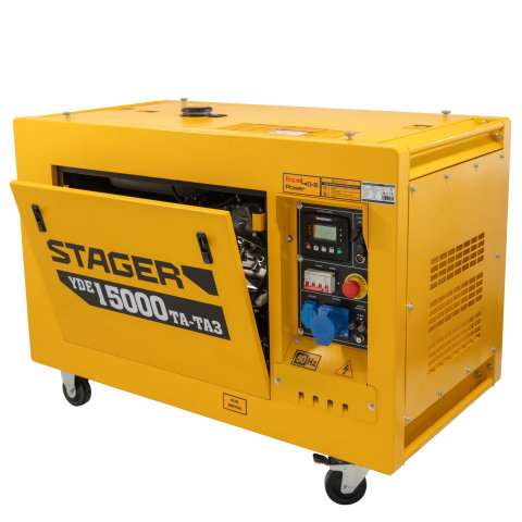 Generator profesional diesel Stager YDE15000TA-TA3, 11.5 kW, 230-400V, insonorizat, pornire electrica [3]