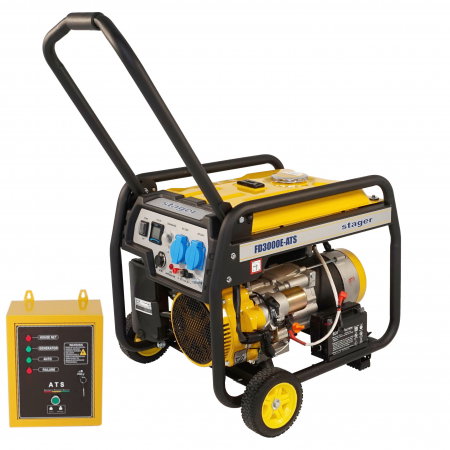 Generatoare de uz general - Generator Stager FD 3000E+ATS 5160003000ATS open-frame 2.8 kW, monofazat, benzina, automatizare