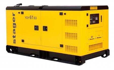 Generatoare insonorizate - Generator insonorizat Stager YDY61S3  61kVA, 49 kw, 79A, 1500rpm, trifazat, diesel