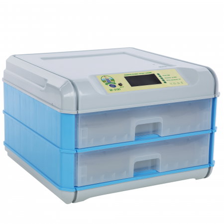 Incubatoare si deplumatoare - Incubator automat Micul Fermier GF-2101 128 oua 2 sertare, alimentare 220V, 12V