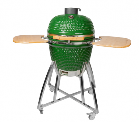 Curte, gradina, microferme - Gratar pe carbune Tarrington House AUPLEX Kamado, corp si bol din ceramica, diametru suprafata de gatit 47cm, verde