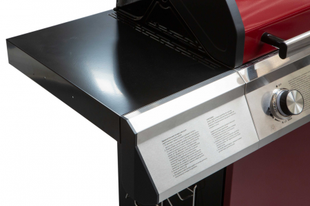 Gratar Tarrington House Moncton PAXTON cu 4+1 arzatoare, grill de fonta 73x41,5 cm, butoane cu led, aprindere electrica, rosu [5]