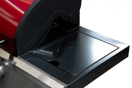 Gratar Tarrington House Moncton PAXTON cu 4+1 arzatoare, grill de fonta 73x41,5 cm, butoane cu led, aprindere electrica, rosu [3]