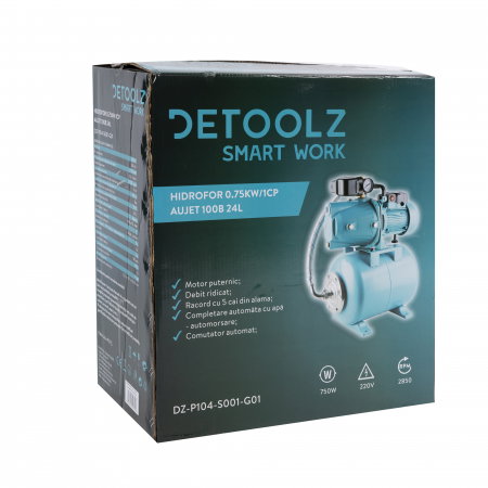 Hidrofor Detoolz AUJS100 0.75 kW cu vas de expansiune 24 litri [5]