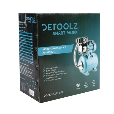Hidrofor Detoolz 0.9 kW, 3300 l/h, H 45 m, CPI 24 L [3]