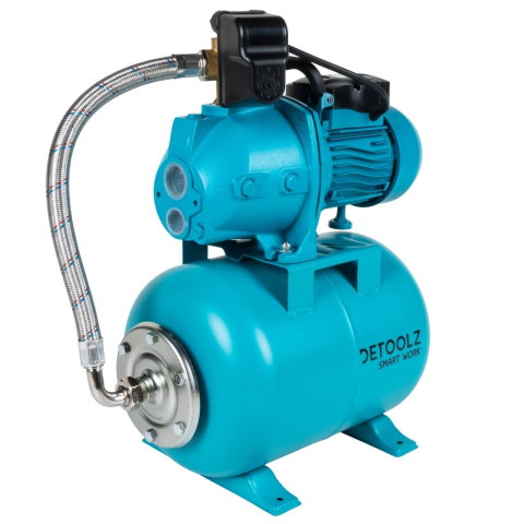 Curte, gradina, microferme - Hidrofor Detoolz 0.9 kW, debit maxim 2280l/h, inaltime maxima de pompare 40m, corp pompa fonta, butelie 24L, ejector