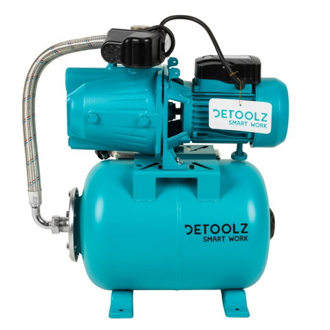 Curte, gradina, microferme - Hidrofor Detoolz 0.9 kW, debit maxim 3300l/h, inaltime maxima pompare 45m, corp pompa fonta, butelie 24L