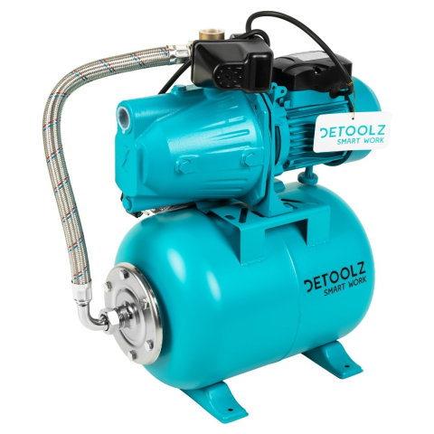 Hidrofor Detoolz 0.9 kW, debit maxim 3300l/h, inaltime maxima pompare 45m, corp pompa fonta, butelie 24L [5]