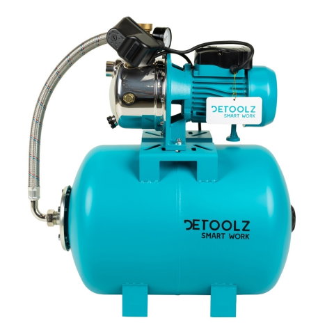 Curte, gradina, microferme - Hidrofor Detoolz 0.9 kW, debit maxim 3300l/h, inaltime maxima pompare 45m, corp pompa inox, butelie 50L