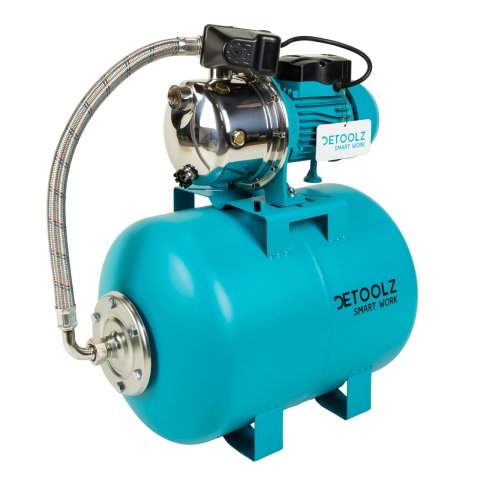 Hidrofor Detoolz 0.9 kW, debit maxim 3300l/h, inaltime maxima pompare 45m, corp pompa inox, butelie 50L [6]