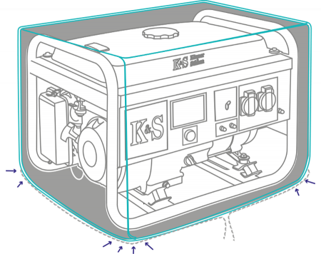 Husa pentru generator Konner Sohnen KS Cover 10 potrivita pentru KS 2900, KS 3000 [2]