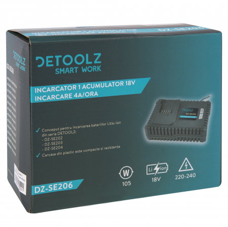Incarcator Detoolz DZ-SE206 1 acumulator 18V incarcare 4A/ora [2]