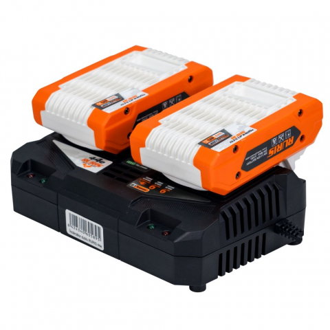 Acumulatori si incarcatoare pentru scule electrice - Kit 2 acumulatori + Încărcător dublu RURIS Alfa UP 4444e 20V, 2x4Ah