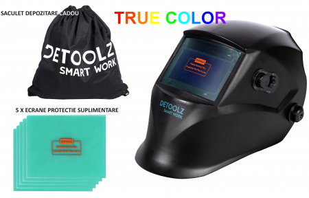 Masca sudura regalbila Detoolz cu True Color Vision DZ-ES008 reda culori reale