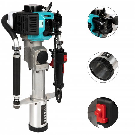 Masini de gaurit si insurubat electrice - Masina batut stalpi Detoolz DZ-C234 1.8Nm 2000bpm motor 44CC 2T