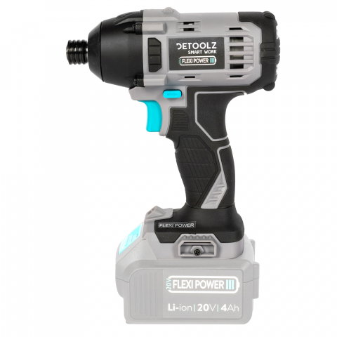 Masini de gaurit si insurubat cu acumulator Detoolz FLEXI POWER - Masina de insurubat cu impact 20V, cuplu maxim 150 Nm, mandrina hexagonala 1/4"