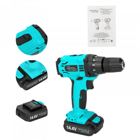 Ciocane rotopercutoare - Masina de insurubat Detoolz DZ-SE110 cu acumulator 14.4V Li-ion