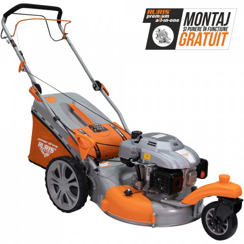 Curte, gradina, microferme - Mașină de tuns gazon RURIS RXM777 4.5 CP, 51 cm, roata fata cu rotire 360 grade