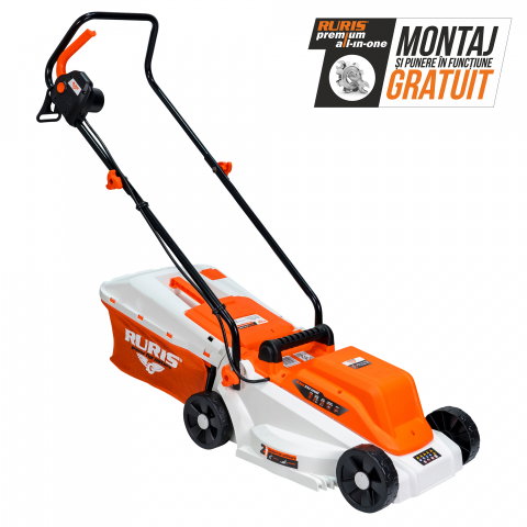 Masini de tuns gazon - Masina de tuns gazonul electrica RURIS RXE1200, 1200W, 220V, 32 cm