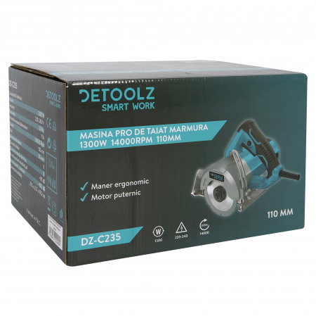 Masina PRO de taiat marmura Detoolz DZ-C235 1300W 14000rpm 110mm [6]