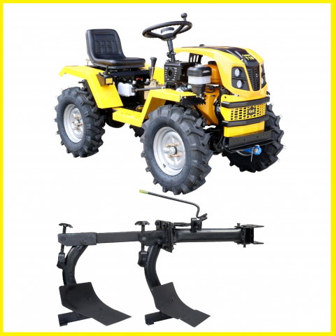 Motosape si motocultoare - Minitractor ProGARDEN Campo T18 G2 4560000078 4x4, 18CP, benzina, hidraulica fata-spate, roti 6.00-12 + plug cu doua brazdare