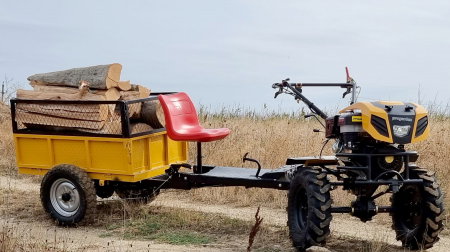 Motocultor cu tractiune 4x4 Progarden Campo 1853-2PTO, 18CP, diferential, benzina, euro5, pornire electrica, remorca ProGARDEN Campo RMT500C, cu tractiune [2]