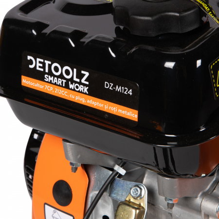 Motocultor Detoolz DZ-M124 7CP, 212CC+plug+adaptor+roti metalice [14]