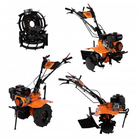 Motocultor Detoolz DZ-M125 7.5CP, 212CC + rarita ajustabila + roti metalice [2]
