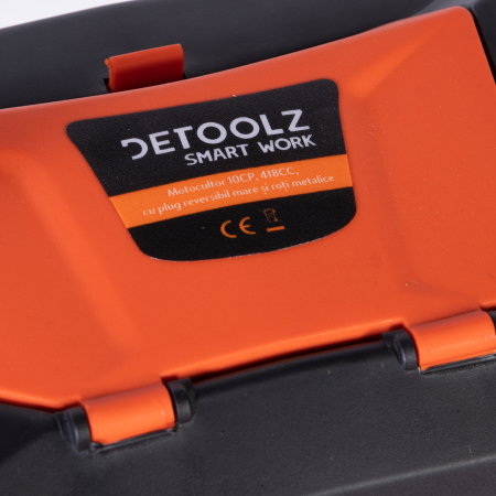 Motocultor Detoolz DZ-M127 Diesel 10CP, 418CC, pornire electrica + plug reversibil mare + roti metal [10]