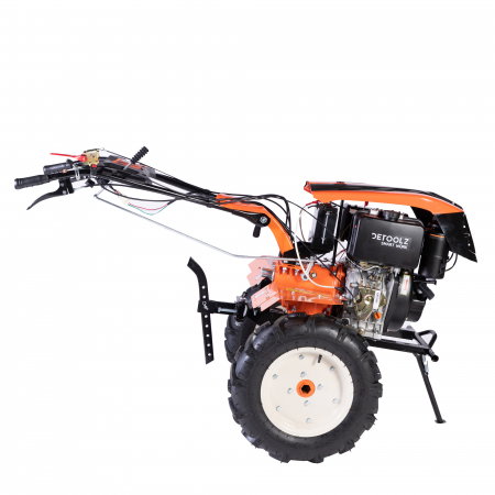 Motocultor Detoolz DZ-M127 Diesel 10CP, 418CC, pornire electrica + plug reversibil mare + roti metal [4]