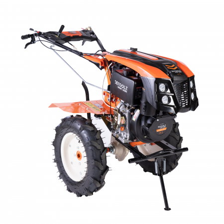 Motocultor Detoolz DZ-M127 Diesel 10CP, 418CC, pornire electrica + plug reversibil mare + roti metal [3]