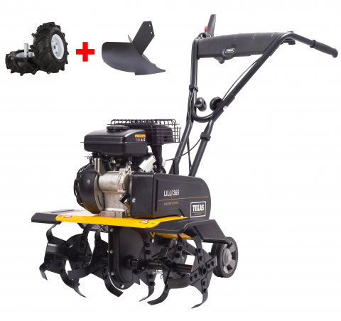 Texas Lilli 365TG, motocultor profesional, transmisie dublu arbore, benzina, 1.4kW, adancime 260mm, latime 400-600mm, 2 viteze, roti cauciuc, rarita, garantie pe viata cutite [5]
