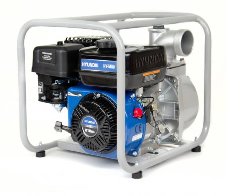 Pompe de apa - Motopompa apa curata Hyundai HY-M80, 3 toli, 5.8 CP, benzina, 4 timpi