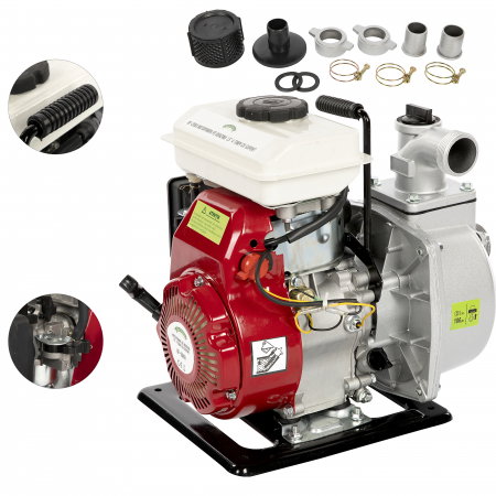 Motopompe - Motopompa pe benzina Micul Fermier GF-2060 aspiratie si refulare 1.5" toli, 4 timpi, cu suport