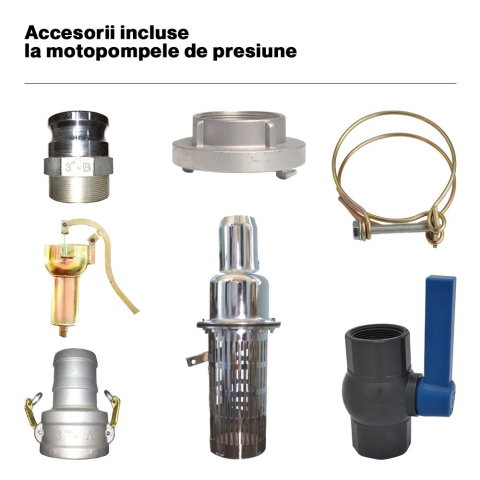 Motopompa de presiune DWP 390 H4 Honda GX390, 13 CP, 66 m³/h, 7.5 bari, aspiratie 4" - refulare 3" [2]