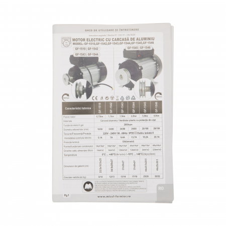 Motor electric Micul Fermier GF-1542 2800RPM 1.1KW cu carcasa de AL MF [2]