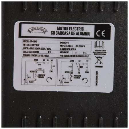 Motor electric Micul Fermier GF-1545 2800RPM 3KW cu carcasa de alumniu si bobinaj din cupru [3]