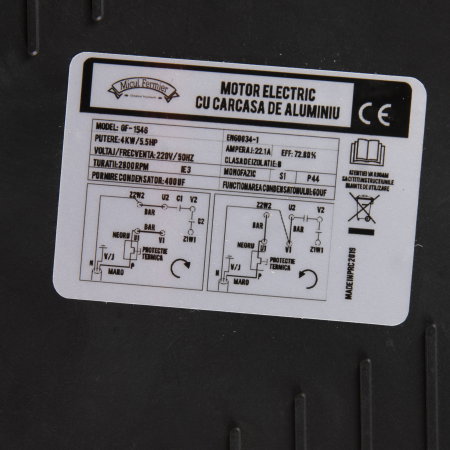 Motor electric Micul Fermier GF-1546 2800RPM 4KW cu carcasa Aluminiu, bobinaj Cupru [3]