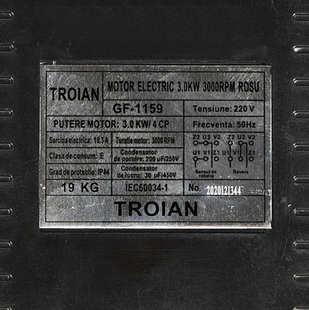 Motor electric Micull Fermier GF-1159 3.0 kw 3000rpm TROIAN ROSU [2]