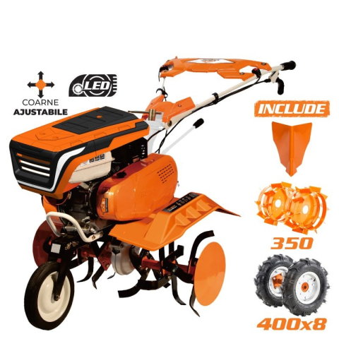 Motosape si motocultoare - Motosapa RURIS 7500 ACC1 7 CP + roti cauciuc 4.00-8 + rarita + roti metalice 350