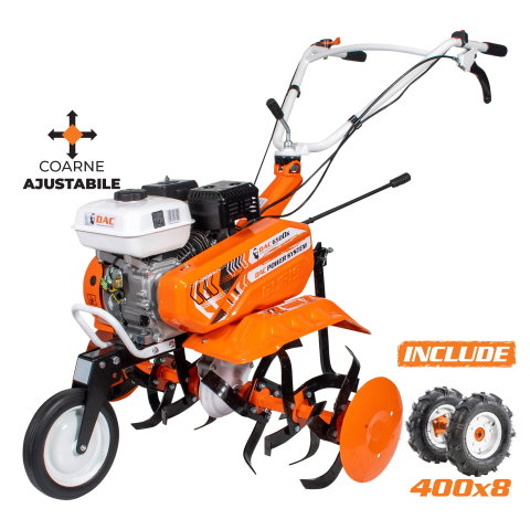 Motosape si motocultoare - Motosapa Ruris DAC 6500K, 7 CP, 2+1 trepte, latime lucru 56-83 cm + roti cauciuc 4.00-8