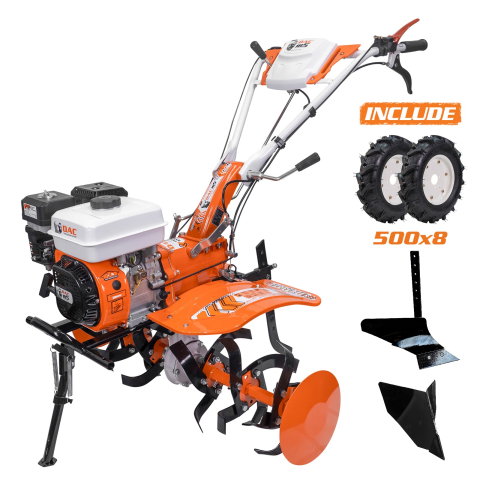 Motosape si motocultoare - Motosăpătoare Ruris Dac 185, 8.5 CP, 2+1 trepte, latime lucru 56-93 cm + roti cauciuc 5.00x8 + plug + rarita