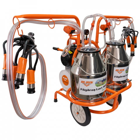 Mulgatoare RURIS Fagaras Lact 902 550 W, 2 posturi, Capacitate bidon: 2x30l, aluminiu [1]