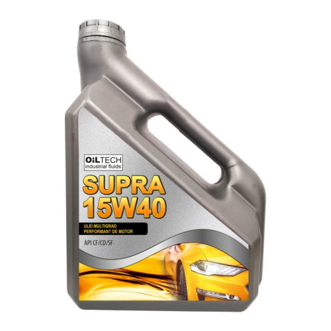 Accesorii utilaje agricole - Oiltech SUPRA 15W40 Ulei de motor multigrad performant, 4 timpi, ambalaj plastic 4L