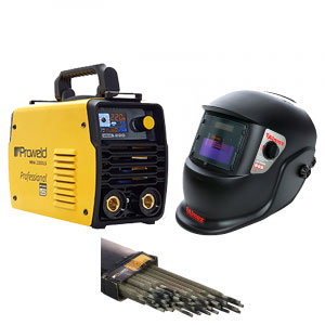 Pachet aparat de sudura Proweld MMA-220LCD + Masca de sudura cu reglaj automat Almaz BY350E-ROSE + 1Kg Electrozi rutilici Proweld 3.2 mm E6013 [0]