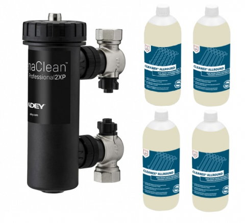 Incalzire si climatizare - Pachet Filtru antimagnetita instalatie termica Magna Clean Professional 2XP 28 mm(1'') + 4xAgent neutru Cleanex Allround 1 kg